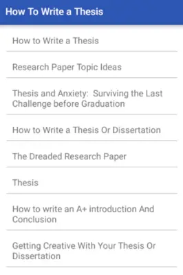 How To Write a Thesis android App screenshot 2